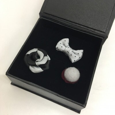 ●ラペルピン3個セット【モノトーン系】