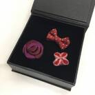 ●ラペルピン3個セット【レッド系】