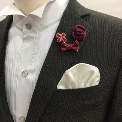 ●ラペルピン3個セット【レッド系】