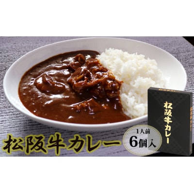 松阪牛カレー　角切り牛肉を100%使用　レトルト　1人前(200g)×6箱セット