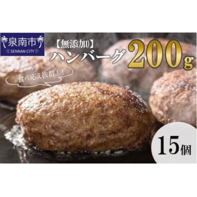 【無添加】生熟成ハンバーグ200g×15個