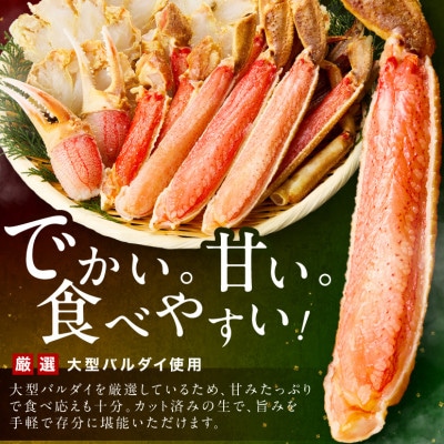 ●生本ズワイガニ ハーフポーション 大型バルダイ使用 約3kg(総重量4.5kg)ふるさと納税3.0