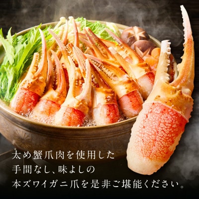生ズワイ蟹爪 生食可 総重量約1kg(解凍後約800g) 16-20本 ふるさと納税3.0