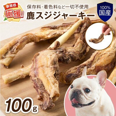 ペットフード研究所 国産無添加 鹿スジジャーキー 100g ふるさと納税3.0