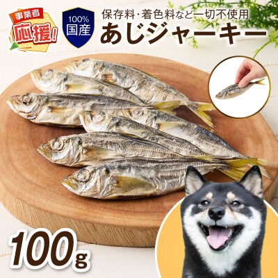 ペットフード研究所 国産無添加 あじジャーキー 100g ふるさと納税3.0