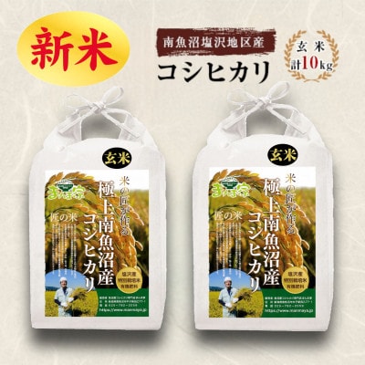 【令和4年産】特別栽培米「南魚沼産コシヒカリ」(栽培期間中農薬節減・化学肥料不使用)玄米10kg