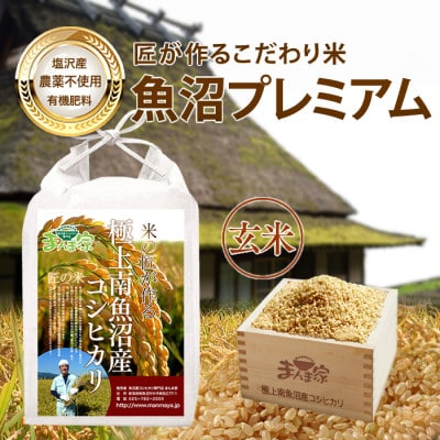 【7年産新米予約】特別栽培米「南魚沼産コシヒカリ」(栽培期間中農薬・化学肥料不使用)玄米10kg