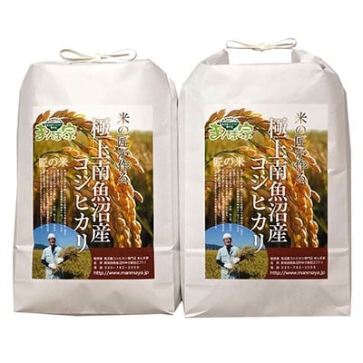 2020年4月発送開始『定期便』令和元年産　特別栽培米　南魚沼コシヒカリ白米10kg　全3回