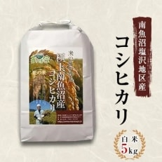 2023年5月発送開始『定期便』　特別栽培米　南魚沼産コシヒカリ　白米5kg　全3回