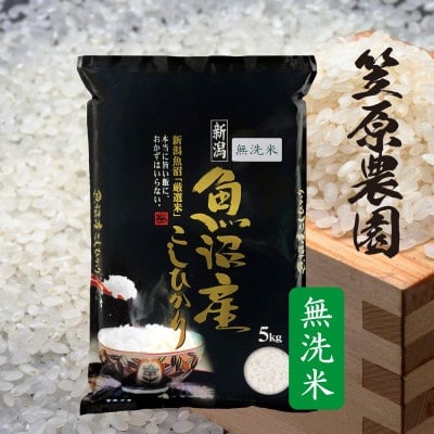 【毎月定期便】南魚沼産コシヒカリ　無洗米　5kg全6回