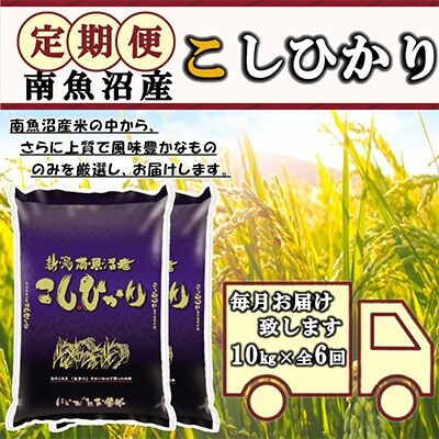 2022年10月発送開始『定期便』米どころのお米屋厳選　南魚沼産こしひかり10kg　全6回