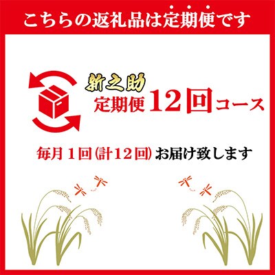 2023年4月発送開始『定期便』南魚沼産新之助5kg全12回