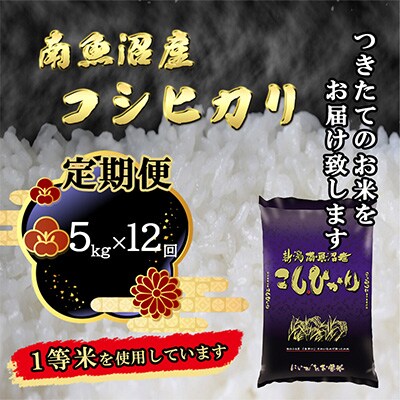 2023年6月発送開始『定期便』南魚沼産コシヒカリ5kg全12回
