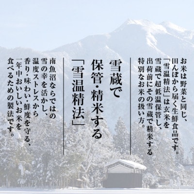 【毎月定期便】雪温精法　南魚沼産こしひかり　2kg全12回