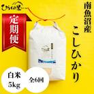 【発送月固定定期便】もっちり甘い!南魚沼産コシヒカリ 白米5kg ひらくの里ファーム全6回