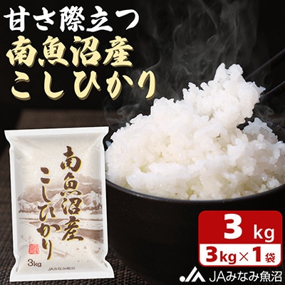 【令和6年産】JAみなみ魚沼　南魚沼産こしひかり 精米 3kg