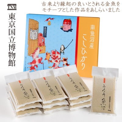 南魚沼産こしひかり 真空パック300g×10袋　東京国立博物館コラボレーションパッケージ