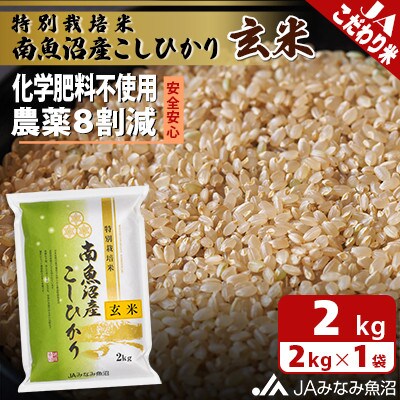 【令和6年産】限られた匠がつくる「特別栽培米南魚沼産こしひかり8割減」玄米2kg