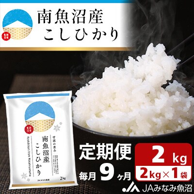 【毎月定期便】南魚沼産こしひかり 精米 2kg全9回