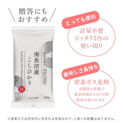 【毎月定期便】＼美味しさ長持ち窒素充填パック/ 南魚沼産こしひかり 精米 小袋300g×10袋全6回