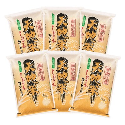 2020年5月発送開始『定期便』南魚沼産コシヒカリ『天地米』精米30kg(5kg×6袋)全9回