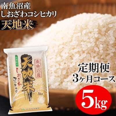 2022年9月発送開始『定期便』南魚沼産コシヒカリ『天地米』精米5kg　全3回