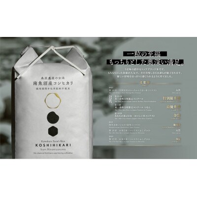 【発送月固定定期便】最優秀賞受賞【栽培期間中8割農薬減】南魚沼産コシヒカリ5kg全6回