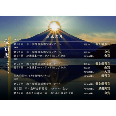 【発送月固定定期便】桑原農産 山間地限定米 南魚沼産こしひかり5kg×2全6回