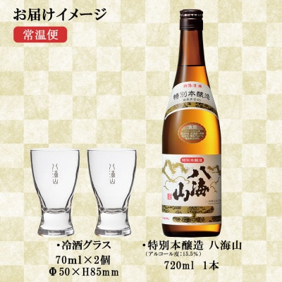 特別本醸造 八海山 720ml 1本 日本酒 冷酒グラス 70ml 2個 新潟