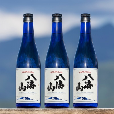 ドジャース公式日本酒 「特別純米酒 八海山」 ブルーボトル 720ml×3本