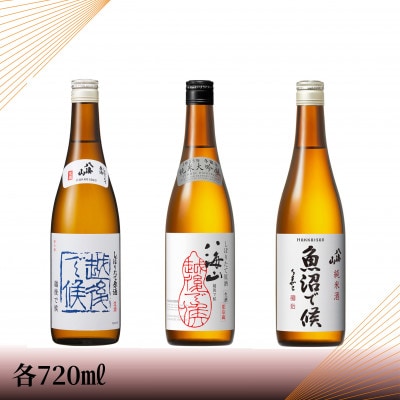 【季節地域限定品】八海山 純米大吟醸越後で候 赤・越後で候 青・魚沼で候 四合瓶セット