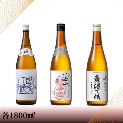 【季節地域限定品】八海山 純米大吟醸越後で候 赤・越後で候 青・魚沼で候 一升瓶セット