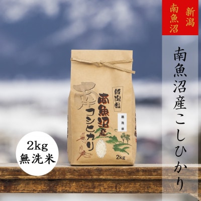 【毎月定期便】【高級】南魚沼産こしひかり精米2kg(無洗米)全12回