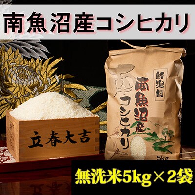 2023年3月発送開始『定期便』【高級】南魚沼産こしひかり5kg(無洗米)×2袋全12回