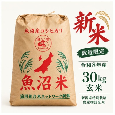 がんこおやじが育てた南魚沼産コシヒカリ　玄米30kg