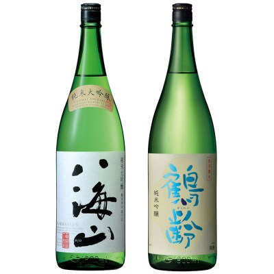 八海山 純米大吟醸・鶴齢 純米吟醸 1800ml×各1本(計2本セット)
