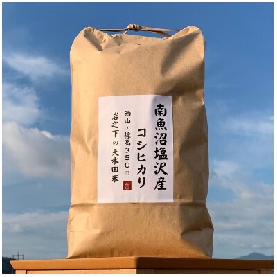 塩沢コシヒカリ【西山の天水田米】精米15kg(5kg×3)