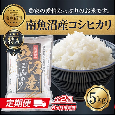 2023年4月発送開始『定期便』南魚沼産コシヒカリ5kg 6ヶ月毎全2回