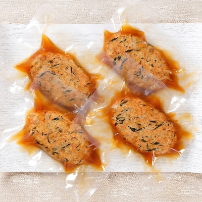 【2023年3月上旬発送】こだわり手作り自家製ひじき豆腐ハンバーグ 新潟南魚沼市 160g×4個
