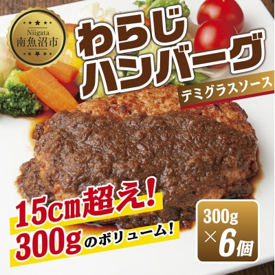 わらじハンバーグ300g×6個  デミグラスソース 新潟県 南魚沼市