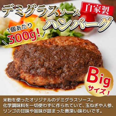 わらじハンバーグ300g×6個  デミグラスソース 新潟県 南魚沼市
