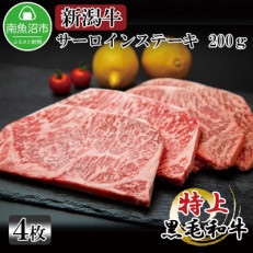 新潟和牛 南魚沼産 にいがた 黒毛和牛 サーロインステーキ 200g&times;4枚