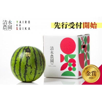 2026年7月下旬発送 野菜ソムリエサミット金賞「清水農園の大玉スイカ」