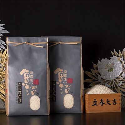 2022年4月発送開始『定期便』【厳選】魚沼産コシヒカリ(精米5kg×2) 全12回