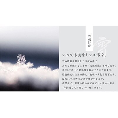 2022年7月発送開始『定期便』雪蔵貯蔵米 南魚沼産コシヒカリ「雪と技」2kg(精米)×全3回