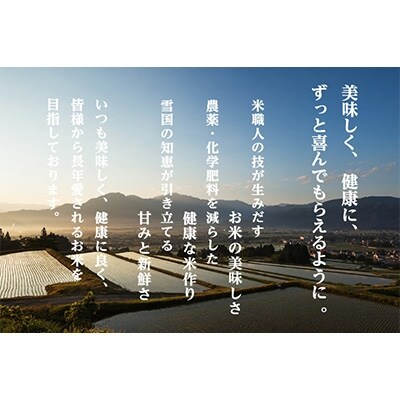 2022年6月発送開始『定期便』雪蔵貯蔵米 南魚沼産コシヒカリ「雪と技」5kg(精米)×全3回