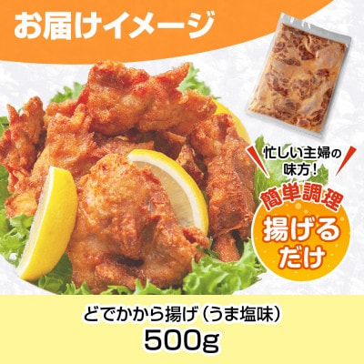 どでか味付けから揚げ うま塩味 500g  新潟県 南魚沼市