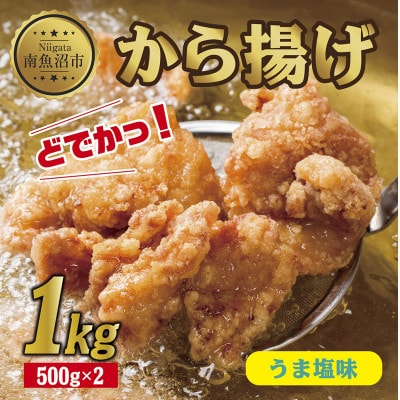 どでか味付けから揚げ うま塩味 500g×2パック  新潟県 南魚沼市