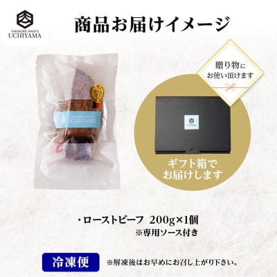 無地熨斗 ローストビーフ 200g にいがた和牛 黒毛和牛 国産 専用ソース付き 内山肉店 新潟県