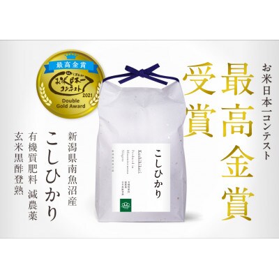 令和5年産　最高金賞受賞　数量限定 南魚沼産コシヒカリ精米5kg×2 まつえんどんのお米　